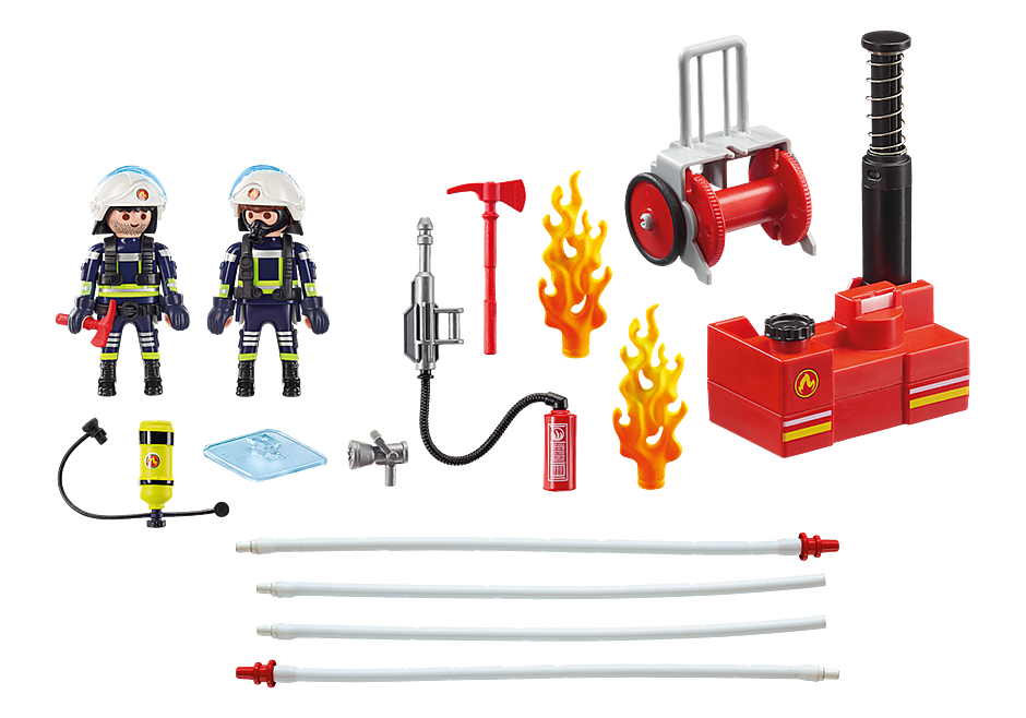 Pompier avec matériel