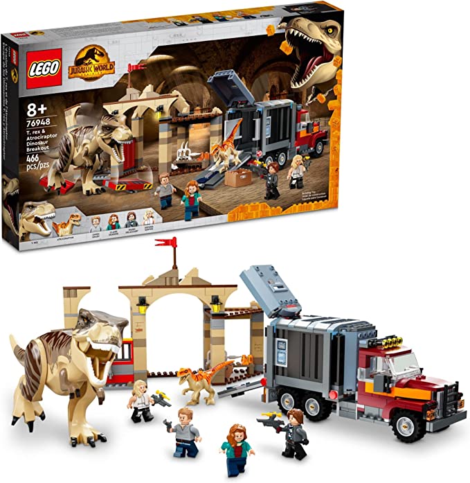 Lego Jurassic World Évasion du T-rex et de l'Atrociraptor