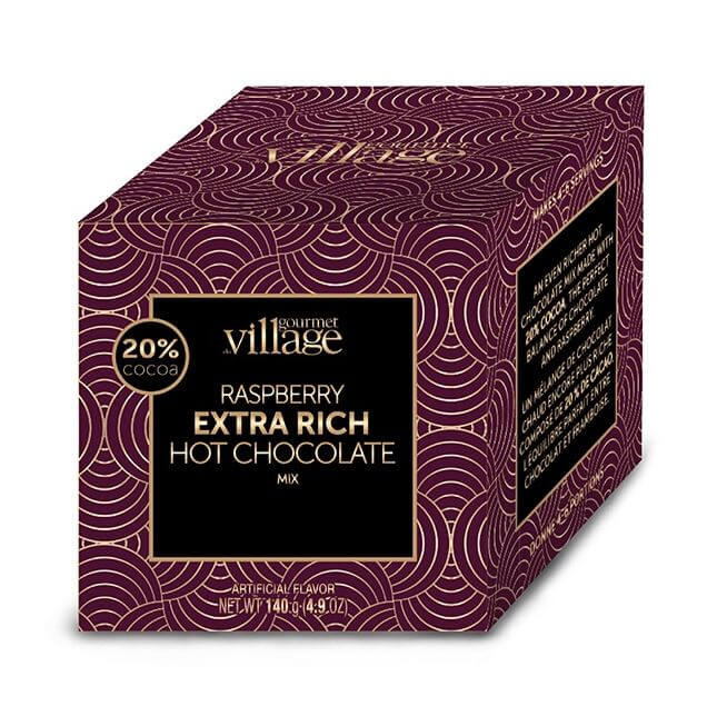 Boîte de chocolat chaud Extra riche 140 g framboise - Gourmet du village