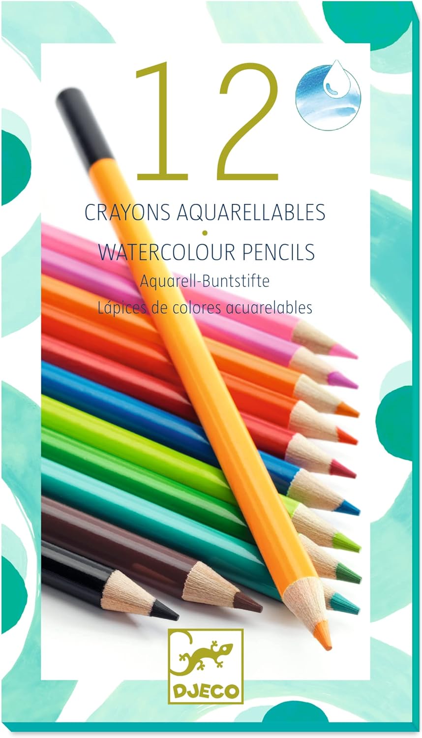 12 Djeco Classic Watercolor Crayons