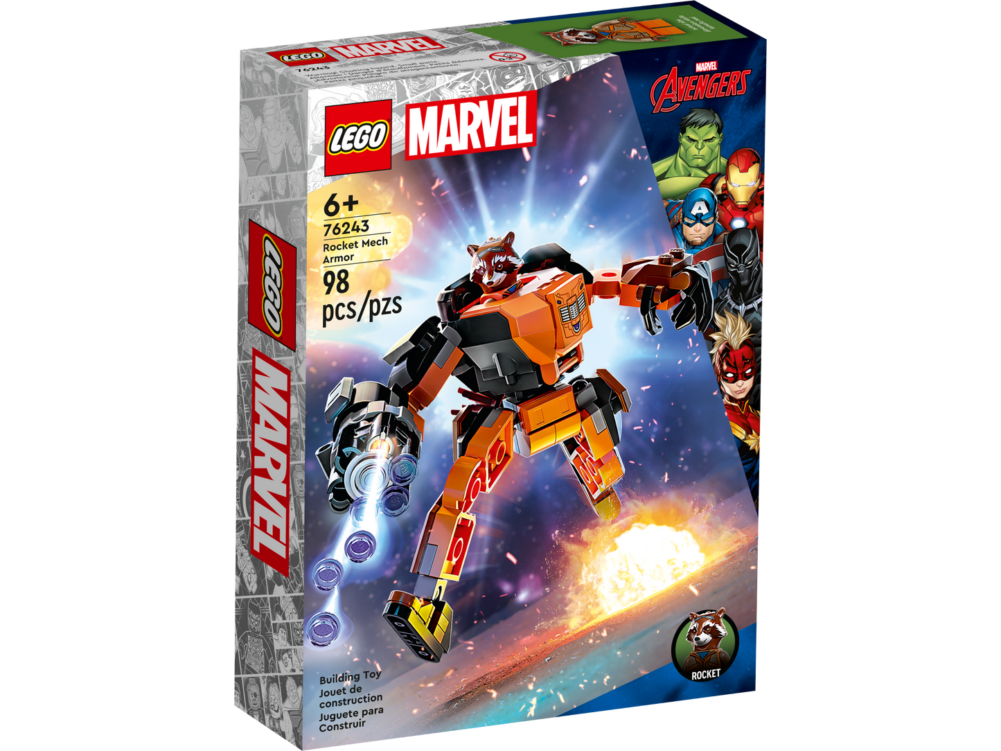 L'armure Robotique de Rocket Lego Marvel
