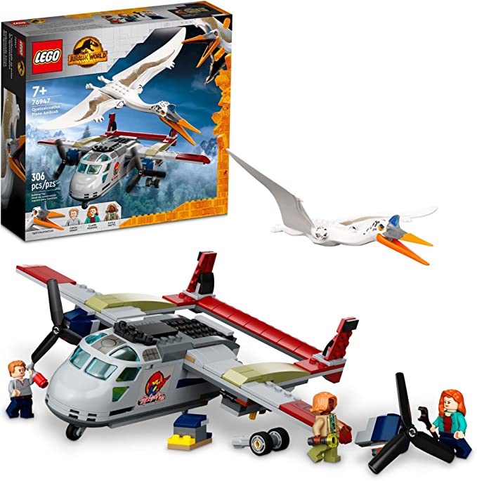 Lego jurassic world Embuscade en avion du Quetzalcoaltus