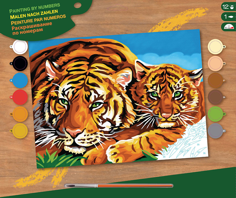 Peinture à numéros senior - Tigres