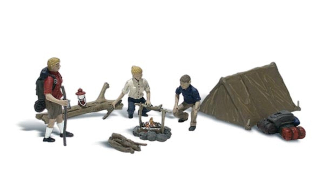 Campeurs - Figurines pour maquette à l'échelle O