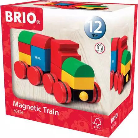 BRIO Magnetic Stacking Train - Wooden toy for toddlers 12 months up