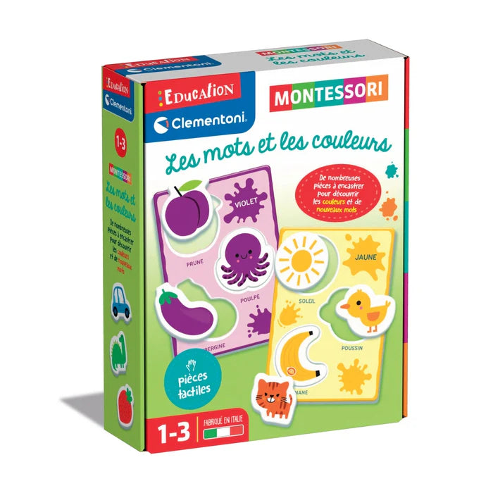 Montessori mots et couleurs Clementoni