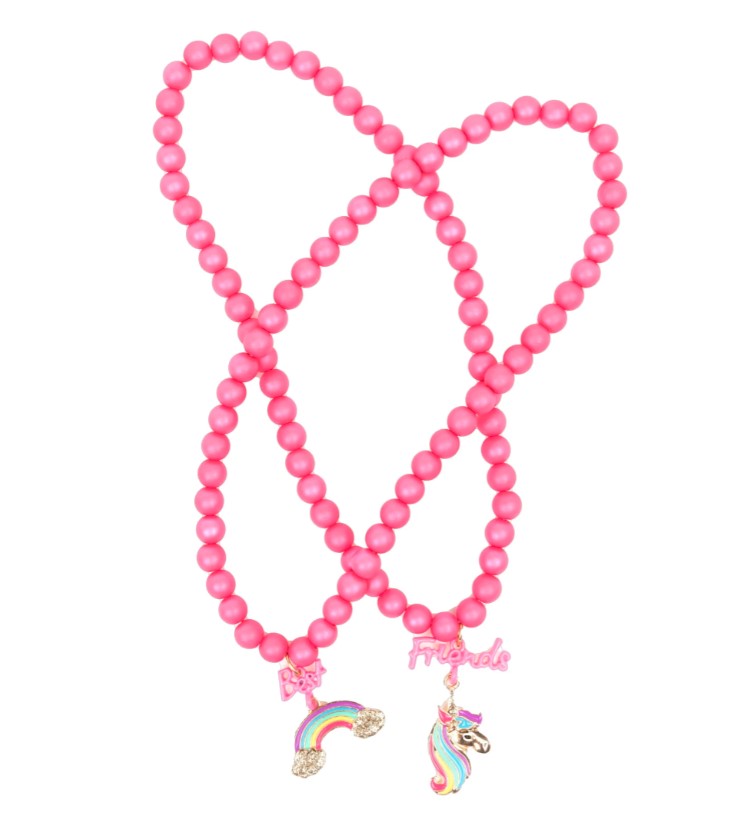 Ensemble de colliers licorne arc-en-ciel BFF