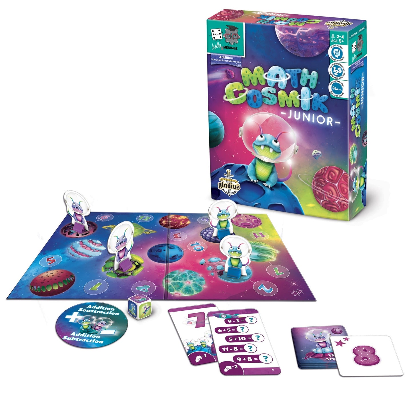 Ludo méninge math cosmic junior - Gladius - French version