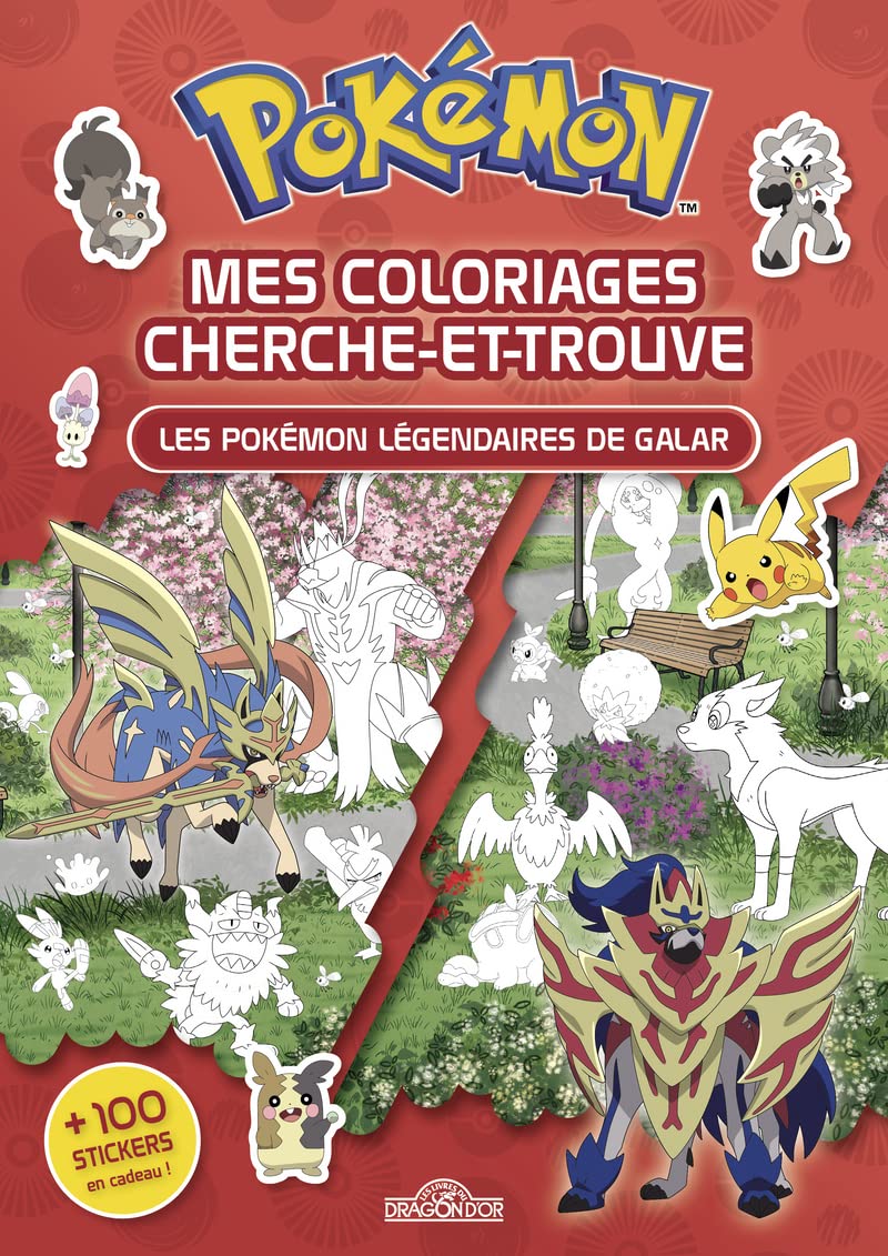 Pokémon légendaires  coloriages Cherche et Trouve - Dragon d'Or