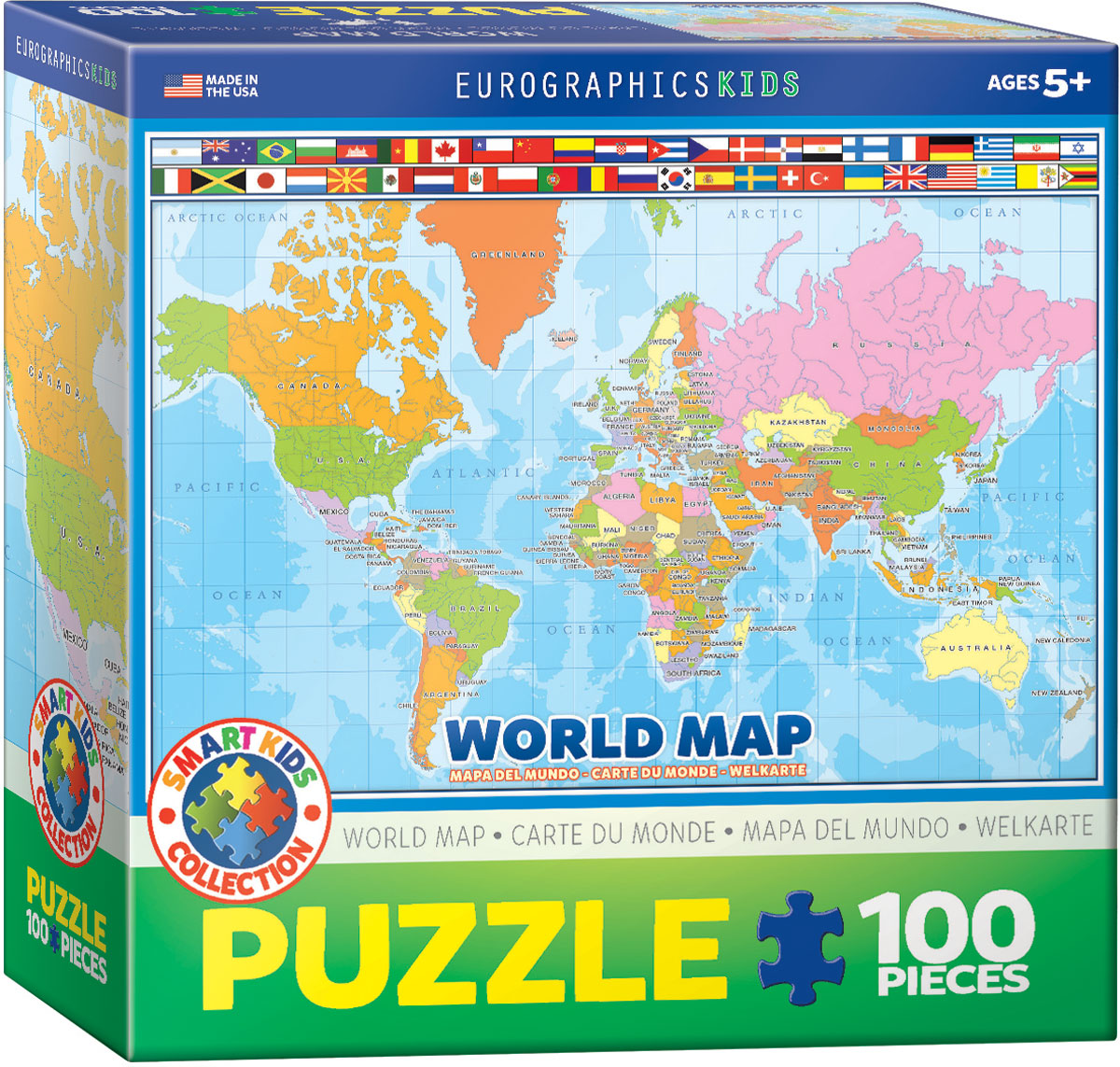 Carte du monde 100 pièces