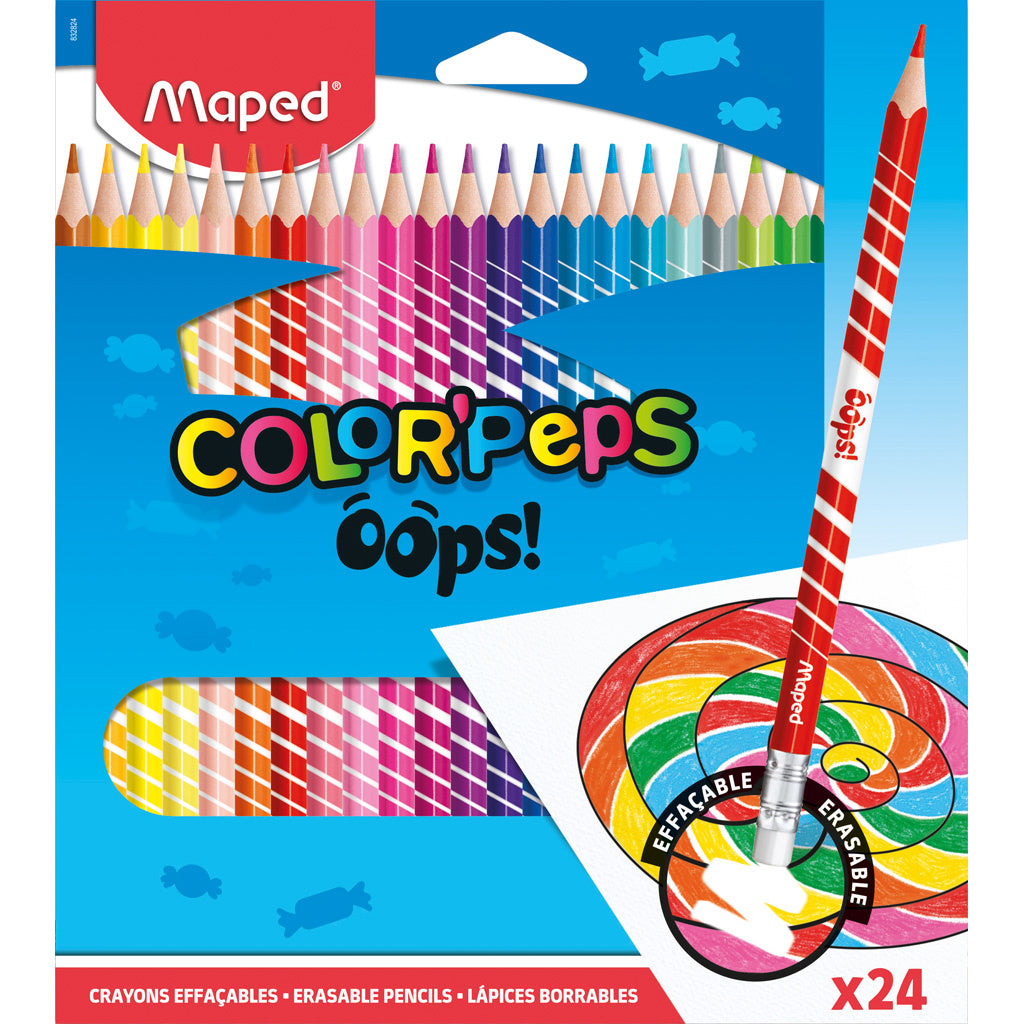 24 crayons effaçables - Color'Peps