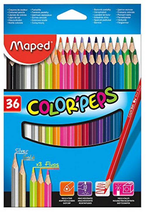 36 Crayons de couleur - Color'Peps
