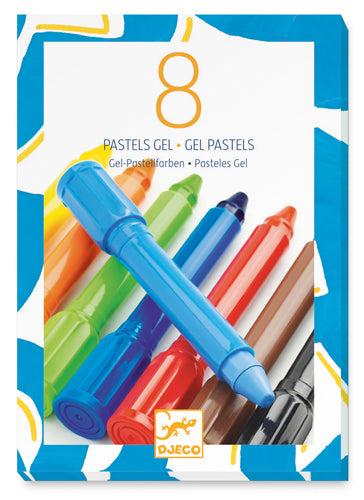 8 crayons gels couleurs classiques