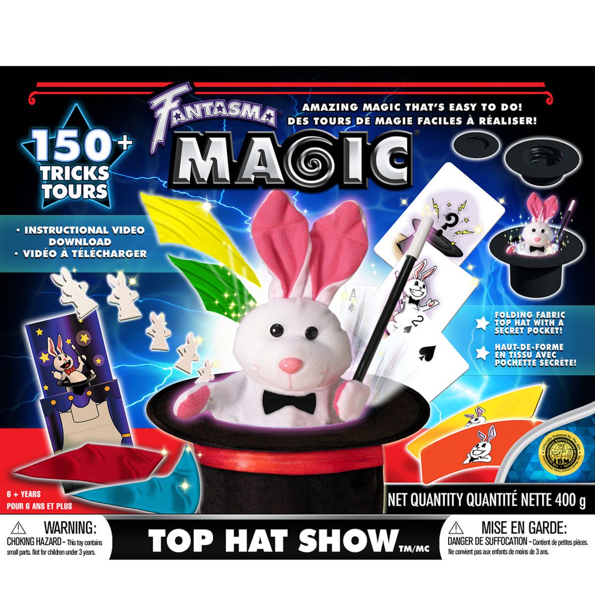 Chapeau de spectacle de magie - 150 tours de magie