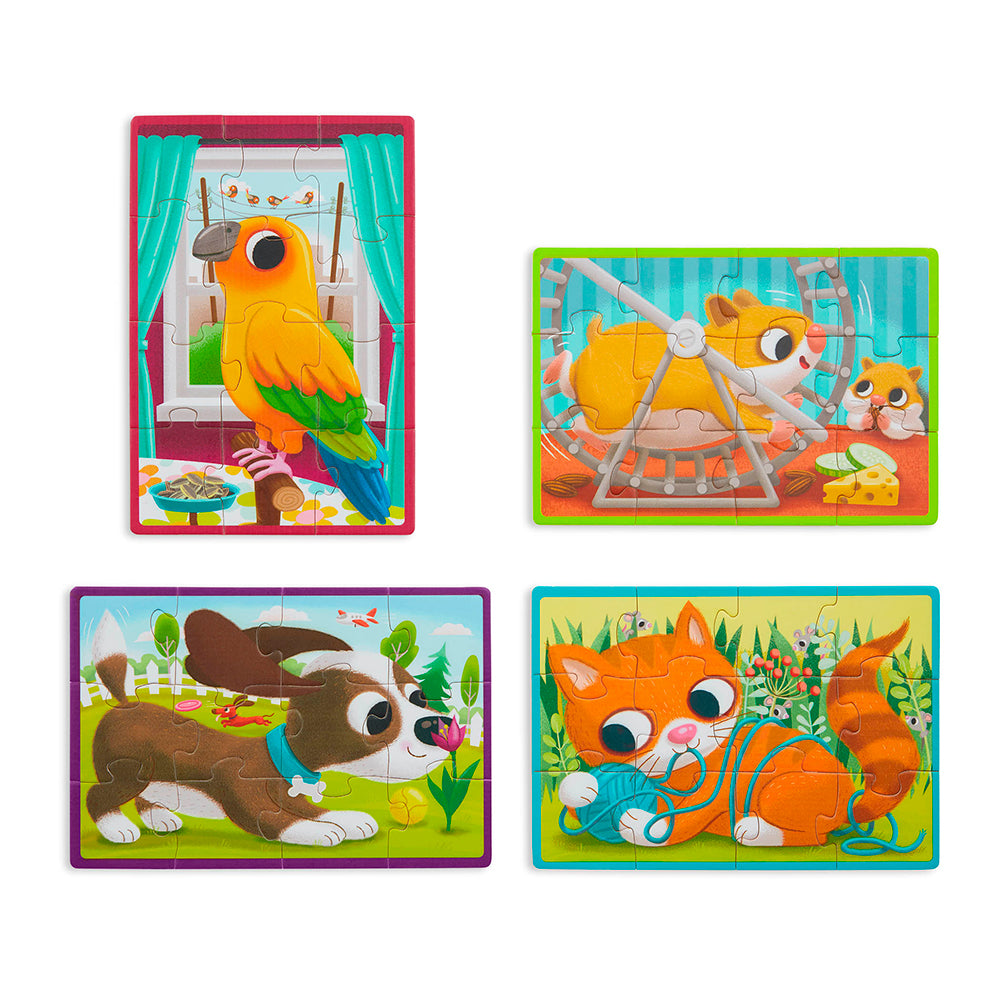 4 puzzles en bois - Animaux