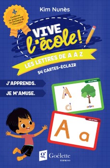 54 cartes-éclair Les lettres de A à Z Vive l'école!