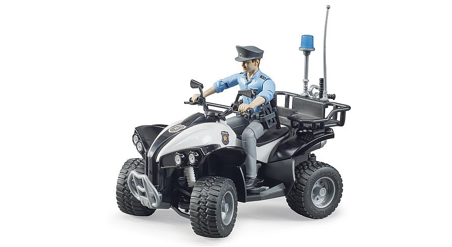 VTT de police avec policier et accessoires