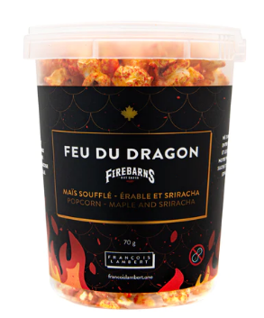 Feu du Dragon- Maïs Soufflé Érable et Sriracha 80g