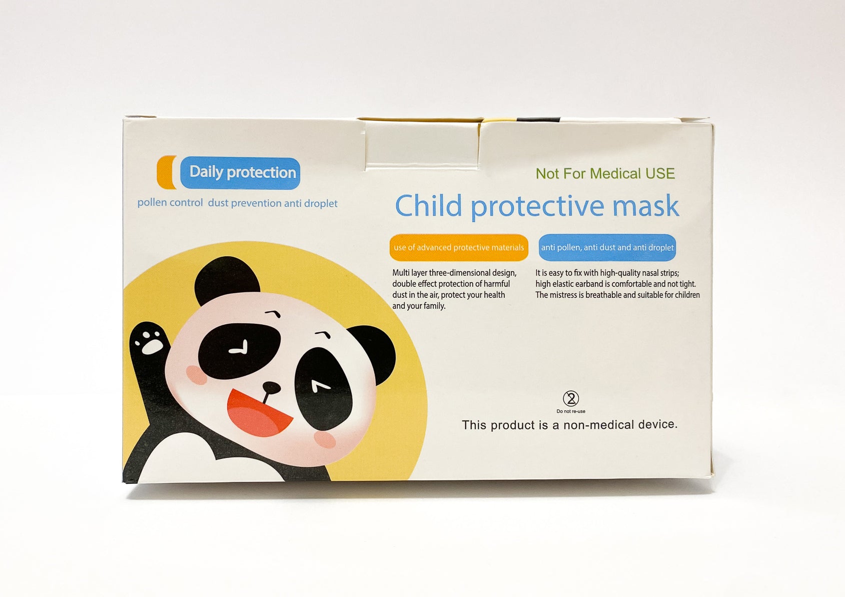 50 masques jetables pour enfant - Motif bleu