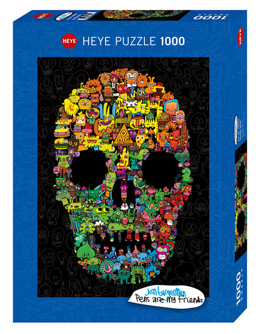 Crâne doodle - 1000 pièces