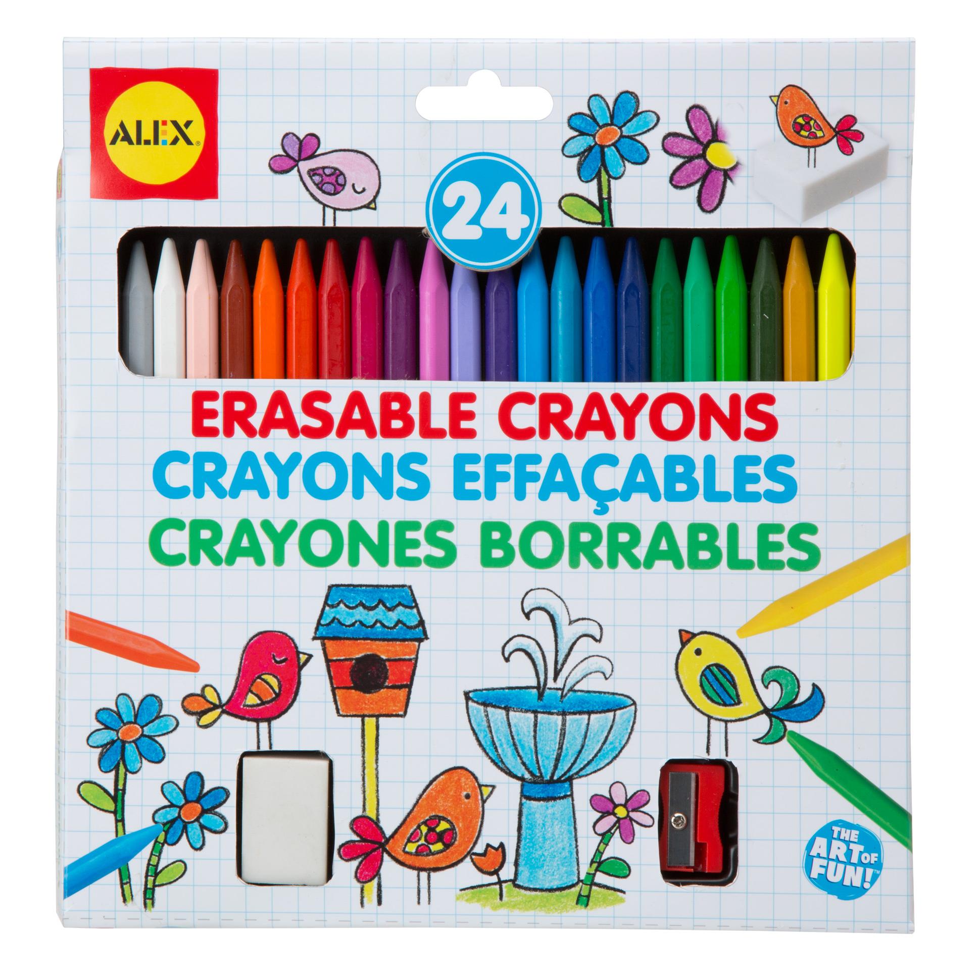 24 crayons effaçables