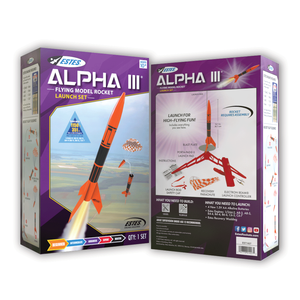 Ensemble de lancement de Fusée Estes ALPHA III
