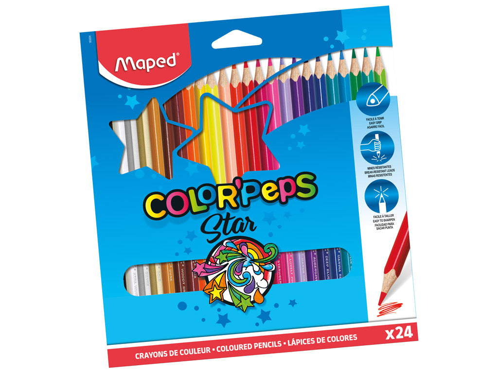 24 crayons de couleurs - Color'Peps