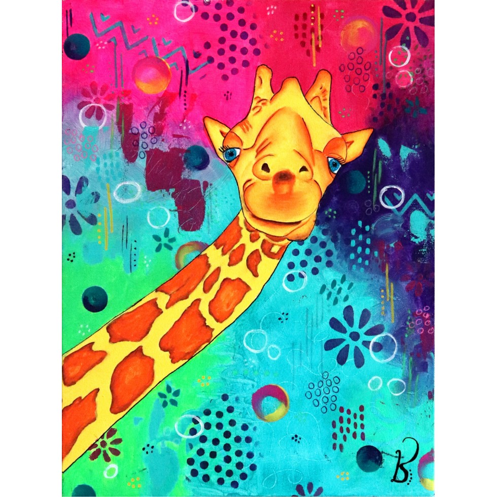 Kit de broderie diamants - Sourire d'une girafe