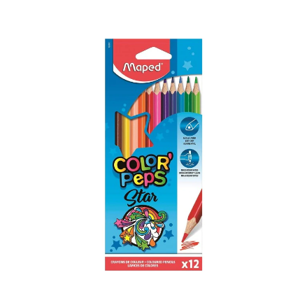 12 Crayons de couleur - Color'peps