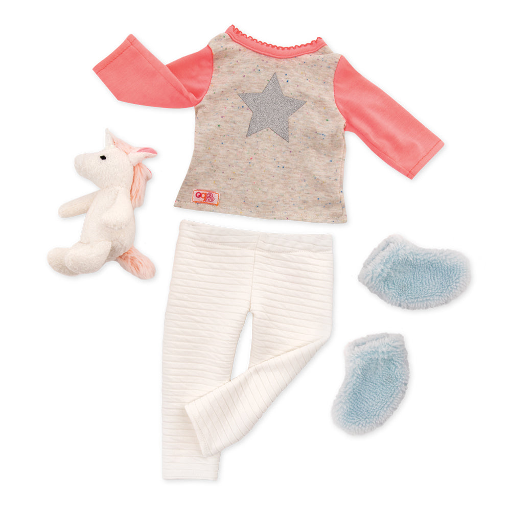 Pyjama pour poupée - Licorne