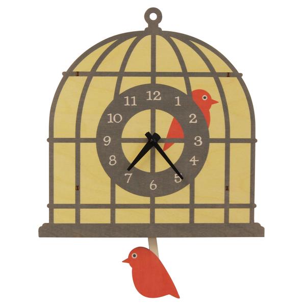 Horloge pendule Cage à oiseau