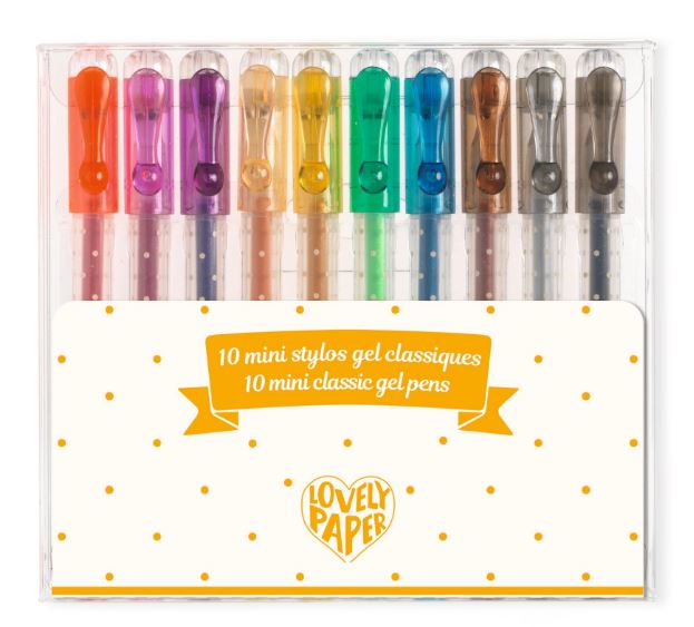 10 mini stylos gel classique